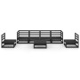 Gartenmöbel-Set 7-teilig, schwarzes massives Kiefernholz von , Gartensets - Ref: Foro24-3075408, Preis: 511,02 €, Rabatt: %
