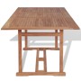 Mesa de jardín de madera de teca maciza 180x90x75 cm de vidaXL, Mesas de jardín - Ref: Foro24-43034, Precio: 259,02 €