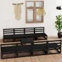 Gartenmöbel-Set 9-teilig aus schwarzem Kiefernholz von , Gartensets - Ref: Foro24-3075358, Preis: 591,18 €, Rabatt: %