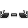 Gartenmöbel-Set 9-teilig aus schwarzem Kiefernholz von , Gartensets - Ref: Foro24-3075358, Preis: 591,18 €, Rabatt: %
