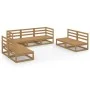 Muebles de jardín 7 piezas marrón miel madera maciza de pino de , Conjuntos de jardín - Ref: Foro24-3075422, Precio: 460,01 €...