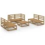 Gartenmöbel 7-teilig honigbraunes massives Kiefernholz von , Gartensets - Ref: Foro24-3075417, Preis: 461,64 €, Rabatt: %