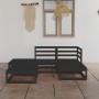 Gartenmöbel-Set 5-teilig, schwarzes massives Kiefernholz von , Gartensets - Ref: Foro24-3075483, Preis: 376,08 €, Rabatt: %
