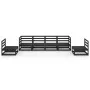Garden furniture set 6 pieces black solid pine wood by , Garden sets - Ref: Foro24-3075403, Price: 428,18 €, Discount: %