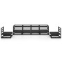 Gartenmöbel-Set 6-teilig, schwarzes massives Kiefernholz von , Gartensets - Ref: Foro24-3075403, Preis: 434,41 €, Rabatt: %