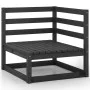Garden furniture set 6 pieces black solid pine wood by , Garden sets - Ref: Foro24-3075403, Price: 428,18 €, Discount: %