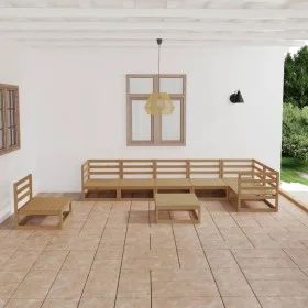 Garden furniture 8 pieces honey brown solid pine wood by , Garden sets - Ref: Foro24-3075602, Price: 525,60 €, Discount: %