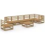 Garden furniture 8 pieces honey brown solid pine wood by , Garden sets - Ref: Foro24-3075602, Price: 525,55 €, Discount: %