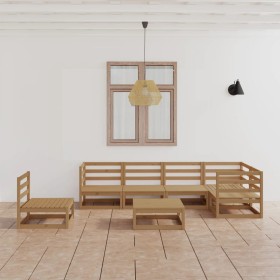 Gartenmöbel 7-teilig honigbraunes massives Kiefernholz von , Gartensets - Ref: Foro24-3075592, Preis: 445,00 €, Rabatt: %
