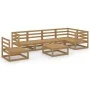 Muebles de jardín 7 piezas marrón miel madera maciza de pino de , Conjuntos de jardín - Ref: Foro24-3075592, Precio: 438,79 €...