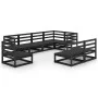 Gartenmöbel-Set 8-teilig aus schwarzem massivem Kiefernholz von , Gartensets - Ref: Foro24-3075628, Preis: 578,83 €, Rabatt: %