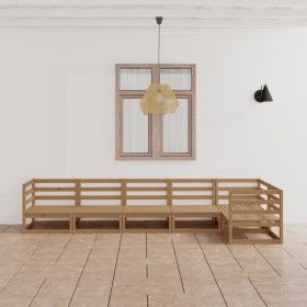 Garden furniture 6 pieces honey brown solid pine wood by , Garden sets - Ref: Foro24-3075567, Price: 391,76 €, Discount: %