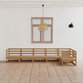 Garden furniture 6 pieces honey brown solid pine wood by , Garden sets - Ref: Foro24-3075567, Price: 386,34 €, Discount: %