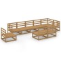Gartenmöbel 9 Stück honigbraunes massives Kiefernholz von , Gartensets - Ref: Foro24-3075637, Preis: 589,84 €, Rabatt: %