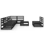 Gartenmöbel-Set 9-teilig aus schwarzem massivem Kiefernholz von , Gartensets - Ref: Foro24-3075623, Preis: 642,40 €, Rabatt: %