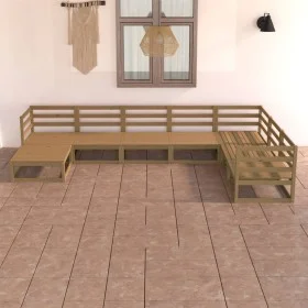 Garden furniture 7 pieces honey brown solid pine wood by , Garden sets - Ref: Foro24-3075707, Price: 438,82 €, Discount: %