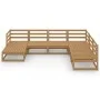 Garden furniture 7 pieces honey brown solid pine wood by , Garden sets - Ref: Foro24-3075707, Price: 438,79 €, Discount: %