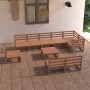 Muebles de jardín 10 piezas marrón miel madera maciza de pino de , Conjuntos de jardín - Ref: Foro24-3075642, Precio: 647,92 ...