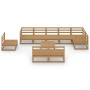 Gartenmöbel 10 Stück honigbraunes massives Kiefernholz von , Gartensets - Ref: Foro24-3075642, Preis: 656,58 €, Rabatt: %