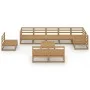 Muebles de jardín 10 piezas marrón miel madera maciza de pino de , Conjuntos de jardín - Ref: Foro24-3075642, Precio: 647,92 ...