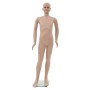 Maniquí de cuerpo entero de niño con base vidrio beige 140 cm