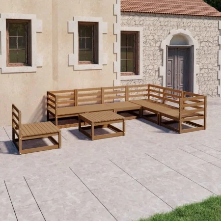 Muebles de jardín 8 piezas marrón miel madera maciza de pino de , Conjuntos de jardín - Ref: Foro24-3075772, Precio: 545,47 €...