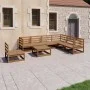 Muebles de jardín 8 piezas marrón miel madera maciza de pino de , Conjuntos de jardín - Ref: Foro24-3075772, Precio: 545,47 €...