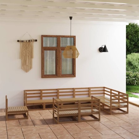 Gartenmöbel 10 Stück honigbraunes massives Kiefernholz von , Gartensets - Ref: Foro24-3075817, Preis: 700,18 €, Rabatt: %