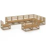 Gartenmöbel 10 Stück honigbraunes massives Kiefernholz von , Gartensets - Ref: Foro24-3075817, Preis: 690,80 €, Rabatt: %