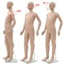 Maniquí de cuerpo entero de niño con base vidrio beige 140 cm de vidaXL, Maniquís - Ref: Foro24-142931, Precio: 91,16 €, Desc...