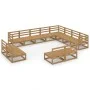 Muebles de jardín 12 pzas y cojines marrón miel madera pino de , Conjuntos de jardín - Ref: Foro24-3075897, Precio: 822,30 €,...