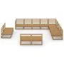 Muebles de jardín 12 pzas y cojines marrón miel madera pino de , Conjuntos de jardín - Ref: Foro24-3075897, Precio: 822,30 €,...