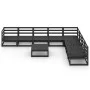 Gartenmöbel-Set 9-teilig aus schwarzem massivem Kiefernholz von , Gartensets - Ref: Foro24-3075843, Preis: 642,40 €, Rabatt: %