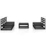 Gartenmöbel-Set 6-teilig, schwarzes massives Kiefernholz von , Gartensets - Ref: Foro24-3075313, Preis: 386,61 €, Rabatt: %