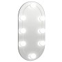 Mirror with LED lights oval glass 40x20 cm by , Mirrors - Ref: Foro24-3102973, Price: 28,28 €, Discount: %