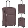 Set of 3 brown soft suitcases by vidaXL, Suitcases - Ref: Foro24-91318, Price: 155,78 €, Discount: %