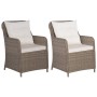 Garden armchairs with cushions 2 pcs brown synthetic rattan by vidaXL, Garden chairs - Ref: Foro24-44148, Price: 315,82 €, Di...