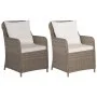 Gartensessel mit Kissen 2 Stück braunes synthetisches Rattan von vidaXL, Gartenstühle - Ref: Foro24-44148, Preis: 266,31 €, R...