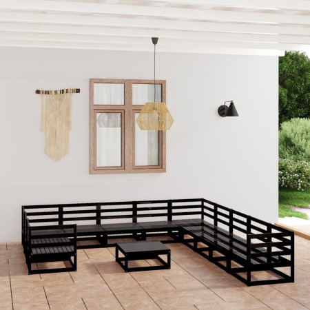 Juego de muebles de jardín 12 piezas madera maciza de pino by , Garden sets - Ref: Foro24-3076023, Price: 910,91 €, Discount: %