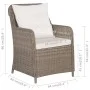 Gartensessel mit Kissen 2 Stück braunes synthetisches Rattan von vidaXL, Gartenstühle - Ref: Foro24-44148, Preis: 266,31 €, R...