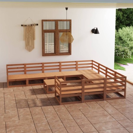 11-teiliges Gartensitzgruppen-Set aus massivem Kiefernholz von , Gartensets - Ref: Foro24-3076002, Preis: 770,77 €, Rabatt: %