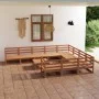 11-teiliges Gartensitzgruppen-Set aus massivem Kiefernholz von , Gartensets - Ref: Foro24-3076002, Preis: 760,68 €, Rabatt: %
