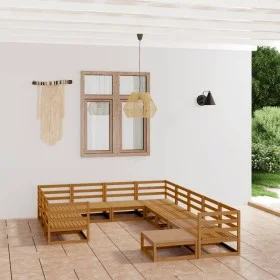 11-teiliges Gartensitzgruppen-Set aus massivem Kiefernholz von , Gartensets - Ref: Foro24-3076037, Preis: 760,68 €, Rabatt: %