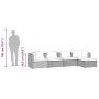 Set de muebles de jardín 5 pzas y cojines ratán sintético negro