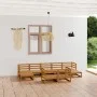 9-teiliges Gartensitzgruppen-Set aus massivem Kiefernholz. von , Gartensets - Ref: Foro24-3076107, Preis: 590,92 €, Rabatt: %