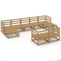9-teiliges Gartensitzgruppen-Set aus massivem Kiefernholz. von , Gartensets - Ref: Foro24-3076107, Preis: 590,92 €, Rabatt: %