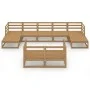 9-teiliges Gartensitzgruppen-Set aus massivem Kiefernholz. von , Gartensets - Ref: Foro24-3076107, Preis: 590,92 €, Rabatt: %