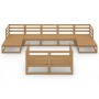 Juego de muebles de jardín 9 piezas madera maciza de pino by , Garden sets - Ref: Foro24-3076107, Price: 590,54 €, Discount: %