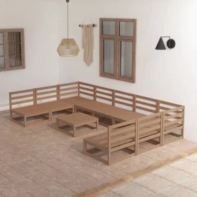 Gartengarnitur 10-teilig Massivholz Kiefer von , Gartensets - Ref: Foro24-3076147, Preis: 700,88 €, Rabatt: %