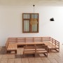 Juego de muebles de jardín 11 piezas madera maciza de pino by , Garden sets - Ref: Foro24-3076172, Price: 770,21 €, Discount: %